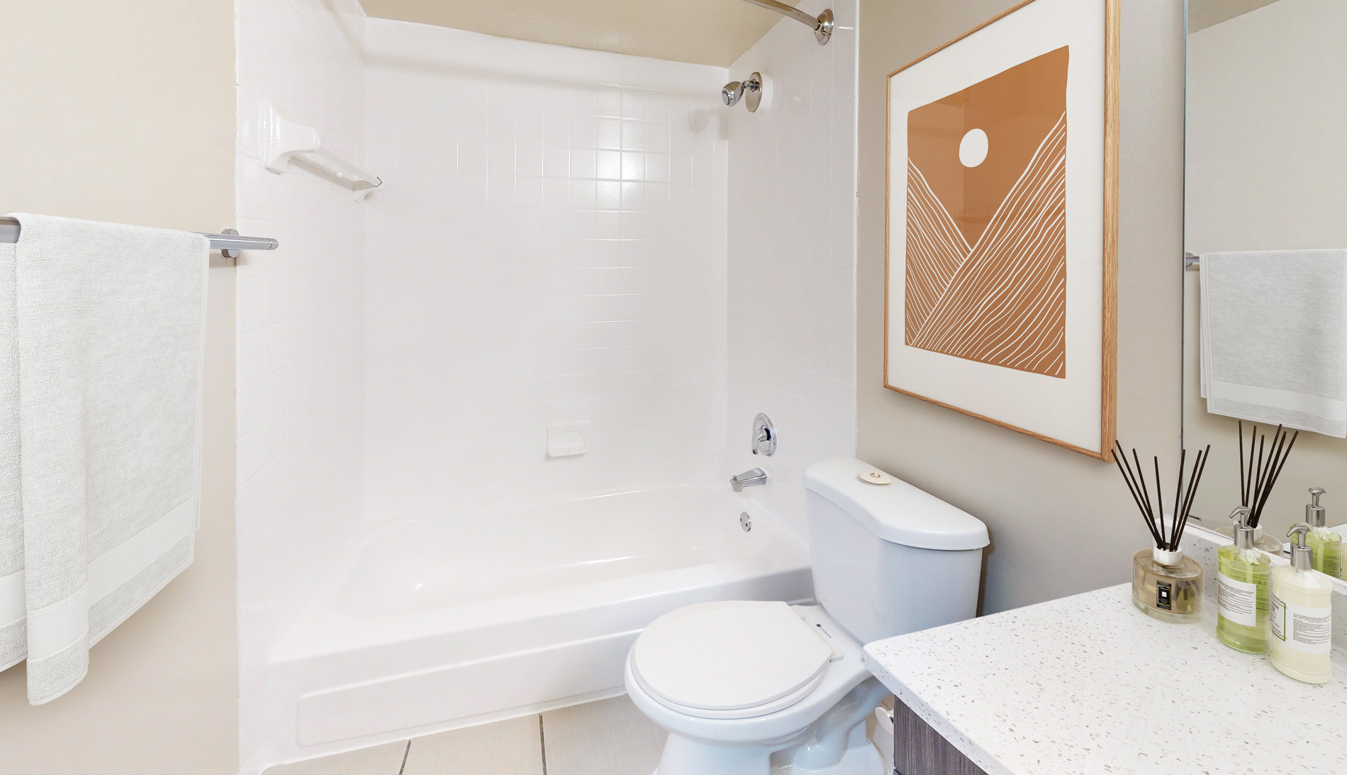 Newport Village staged bathroom