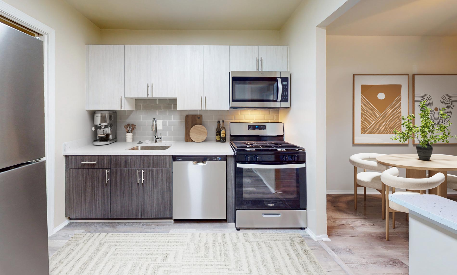 Newport Village staged kitchen