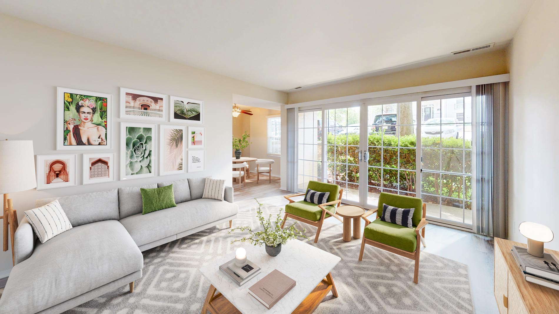 Newport Village staged living room