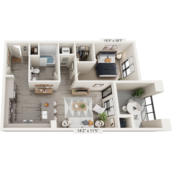 One Bedroom A1E
