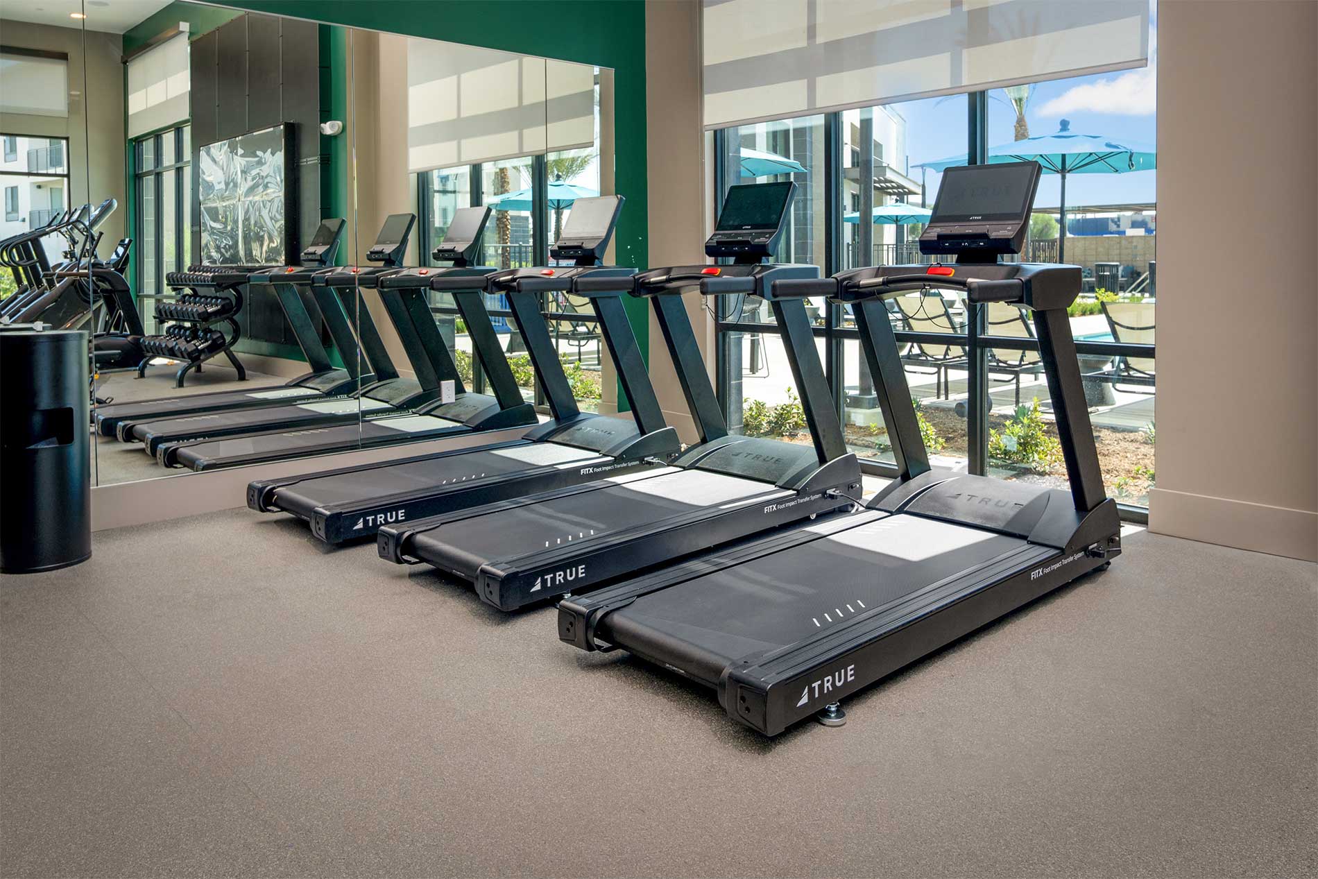 Fully equipped fitness center at North Grove