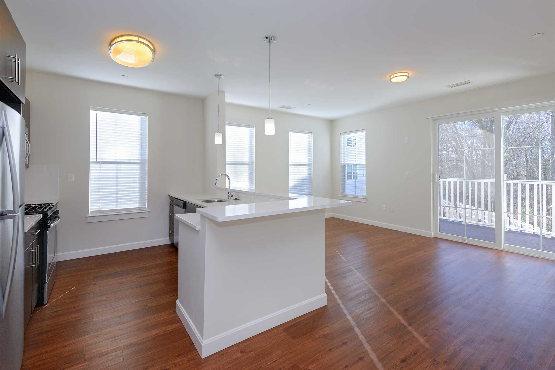 One Upland apartment living room