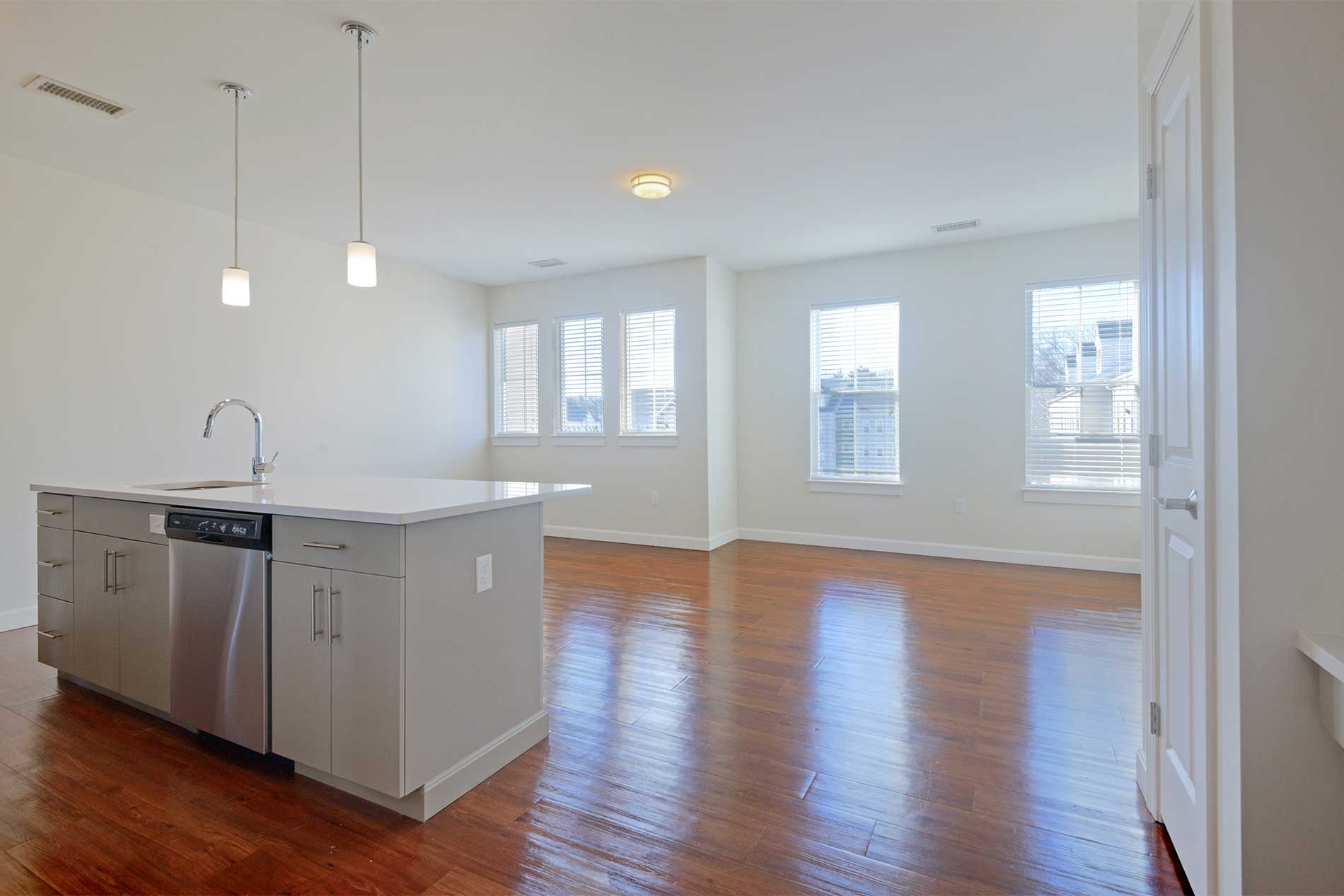 One Upland apartment living room