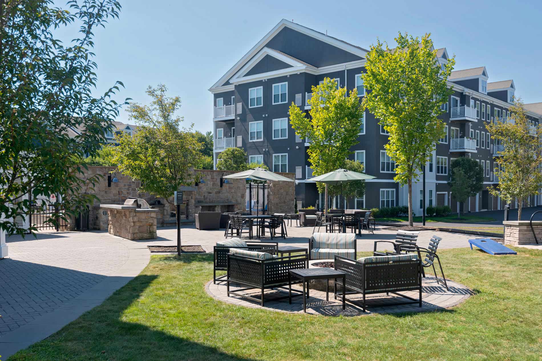 One Upland grilling area