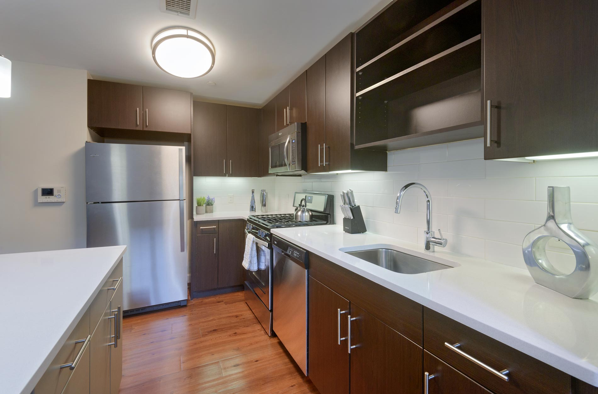 One Upland staged kitchen