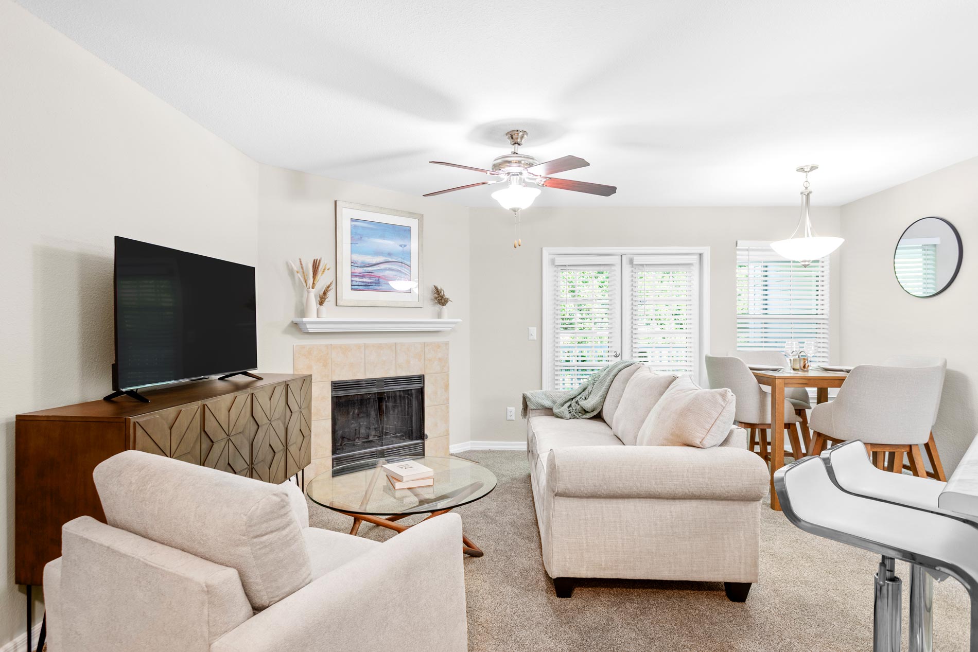 Polo Park staged living room