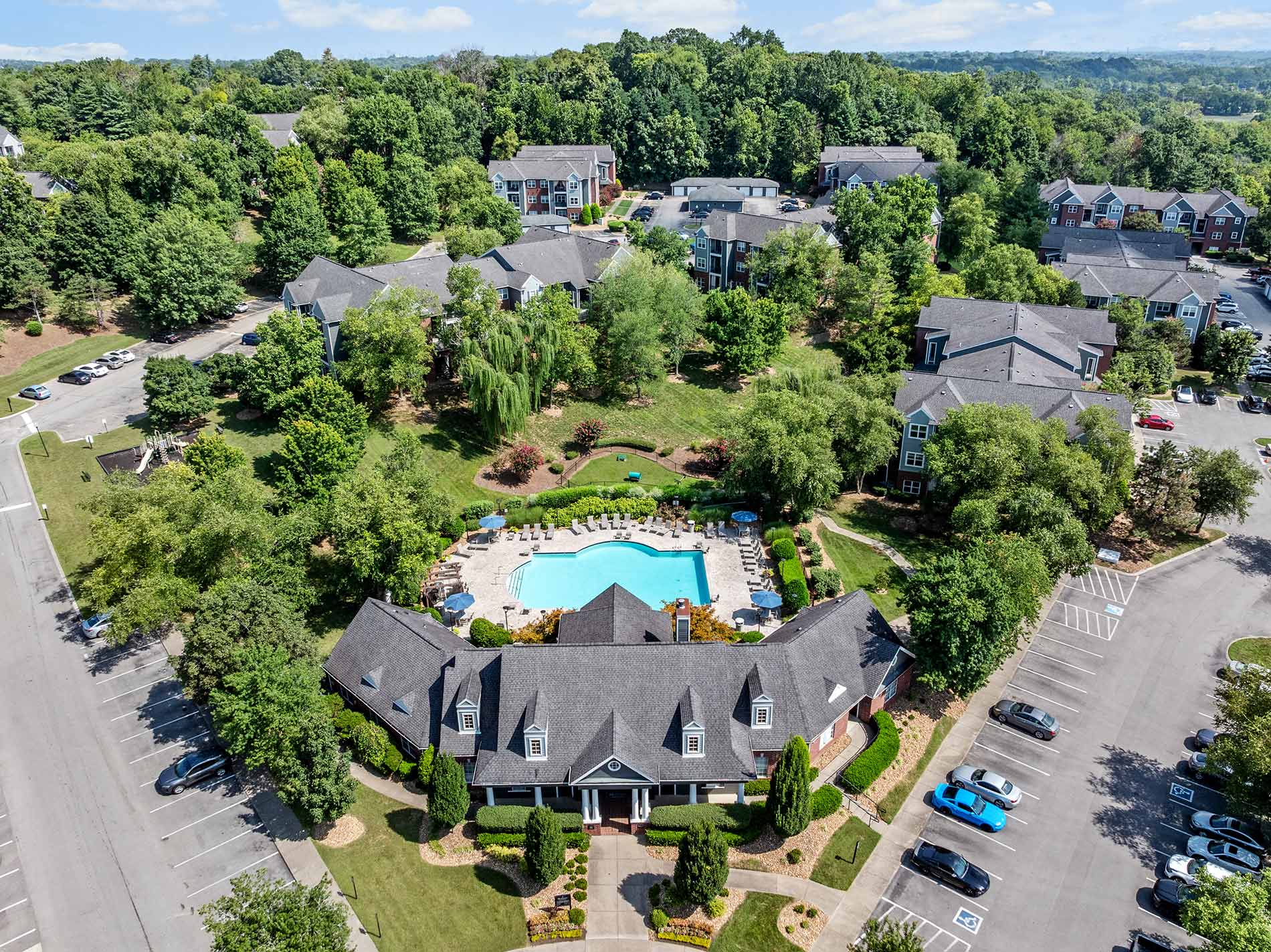 Preserve At Brentwood drone building exterior