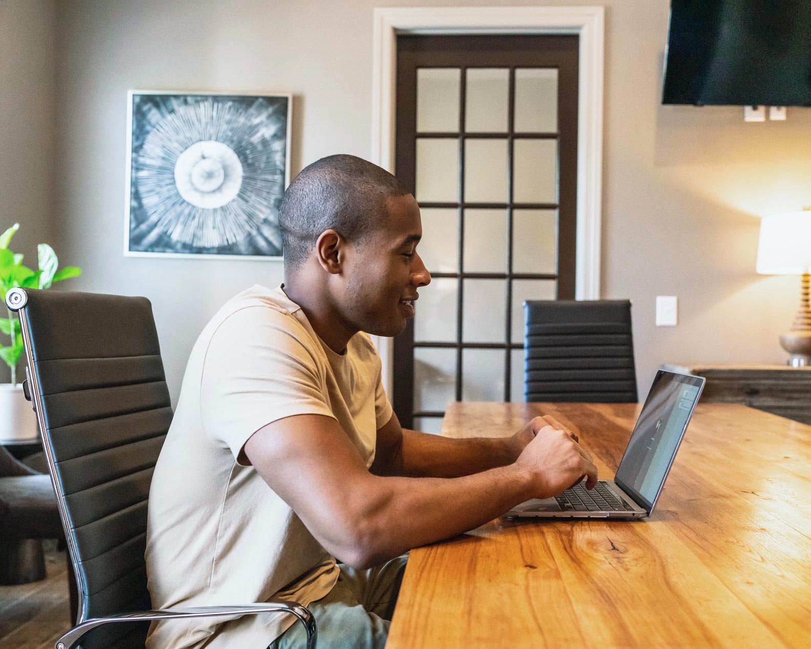 Preserve at Brentwood young man in conference room