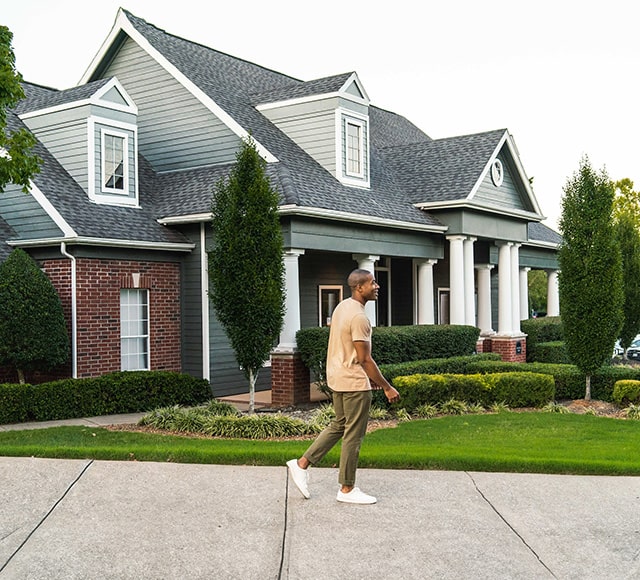 Man taking tour at Preserve at Brentwood