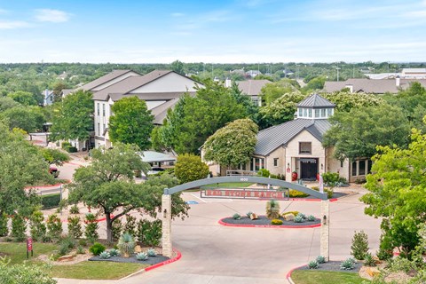 Red Stone Ranch drone building exterior Red Stone Ranch drone building exterior