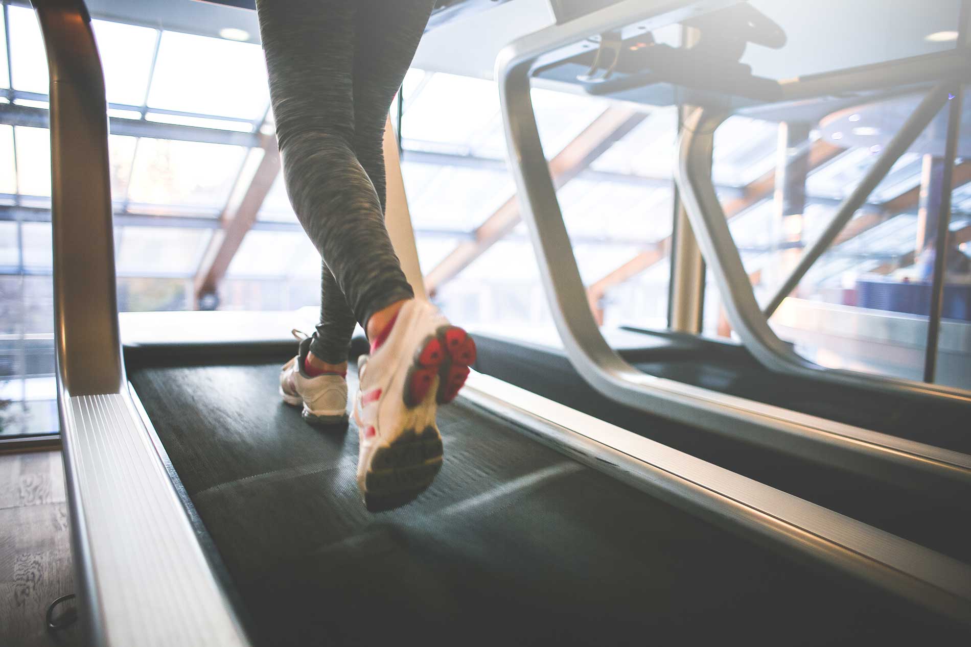 Person on treadmill