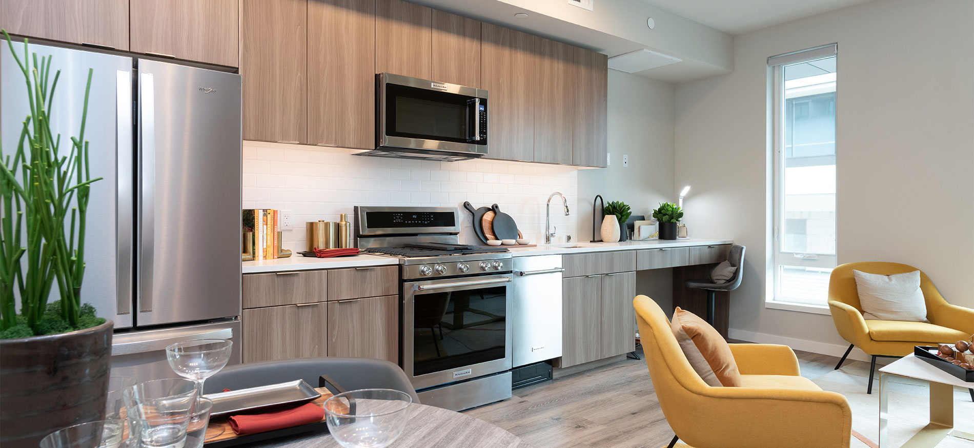 Residences at Lake Merritt apartment kitchen