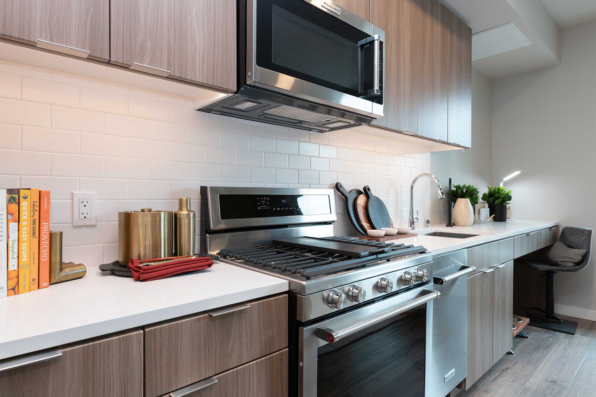 Residences at Lake Merritt apartment kitchen