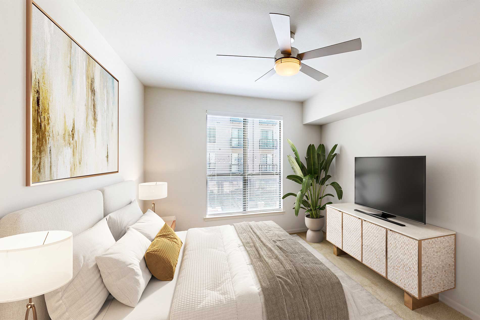 Residences at the Domain apartment living room