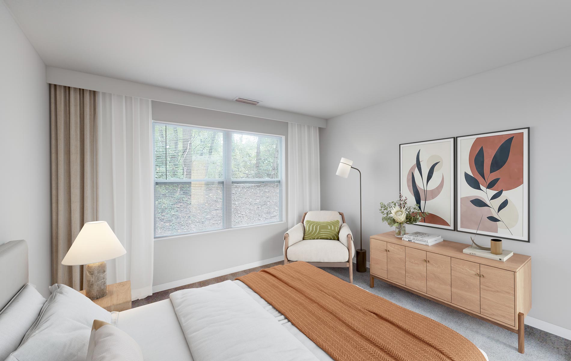 Ridgewood staged bedroom