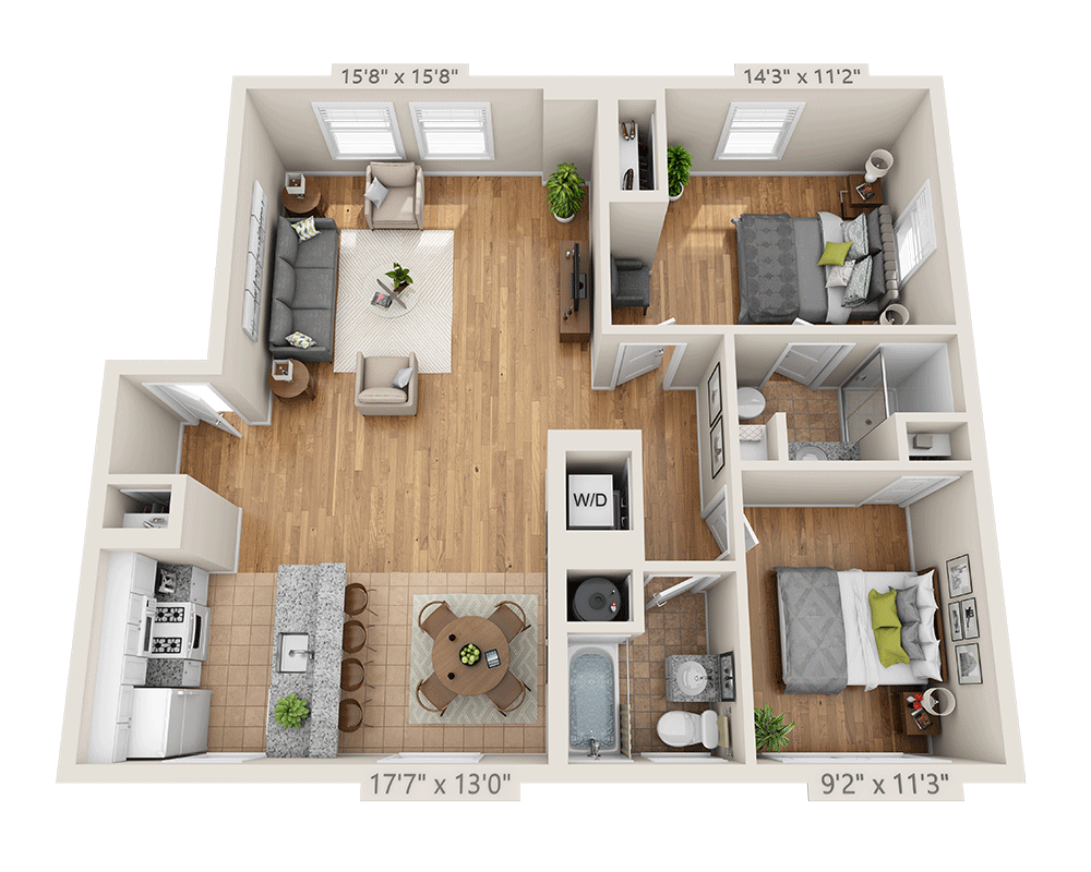 Two Bedroom B2E