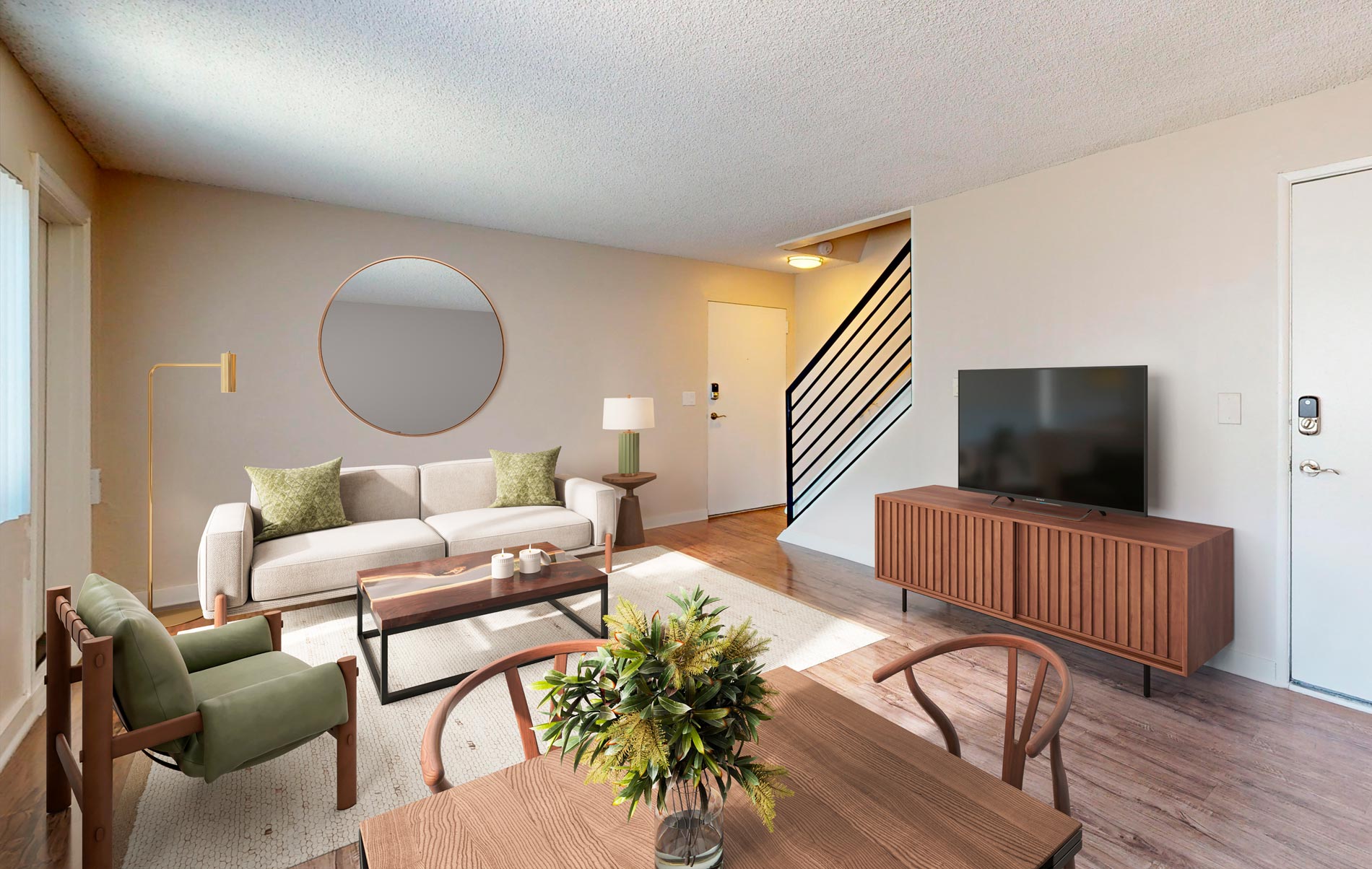 Rosebeach staged living room