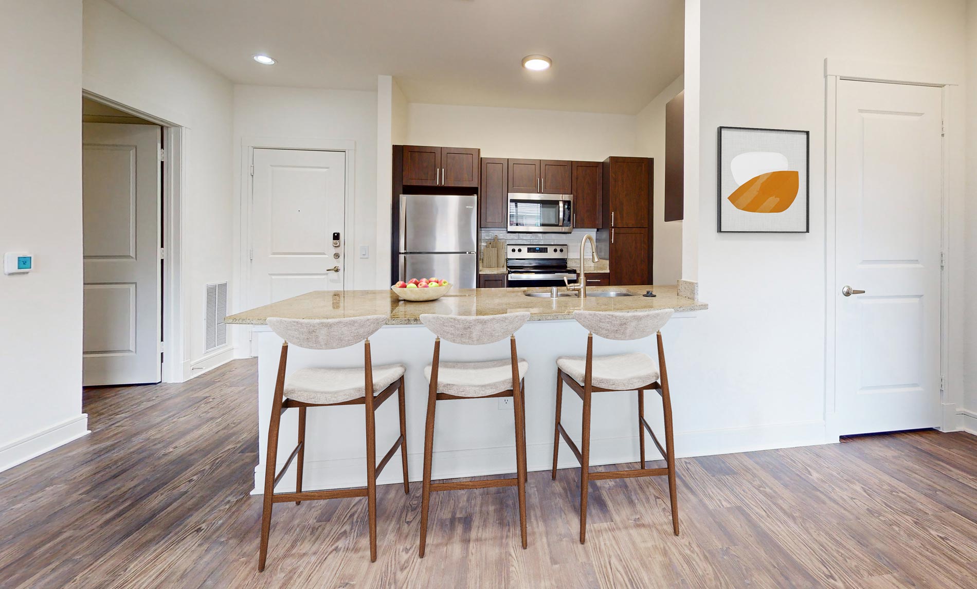 Savoye staged kitchen