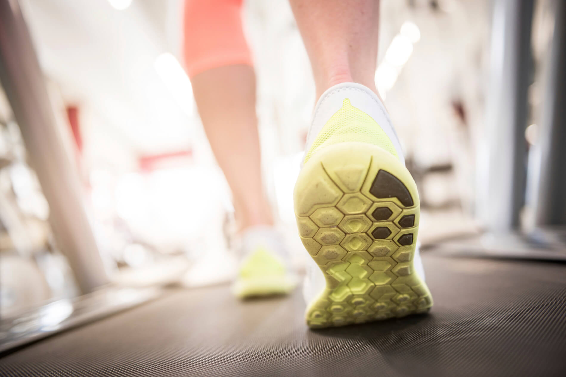 Walking on treadmill