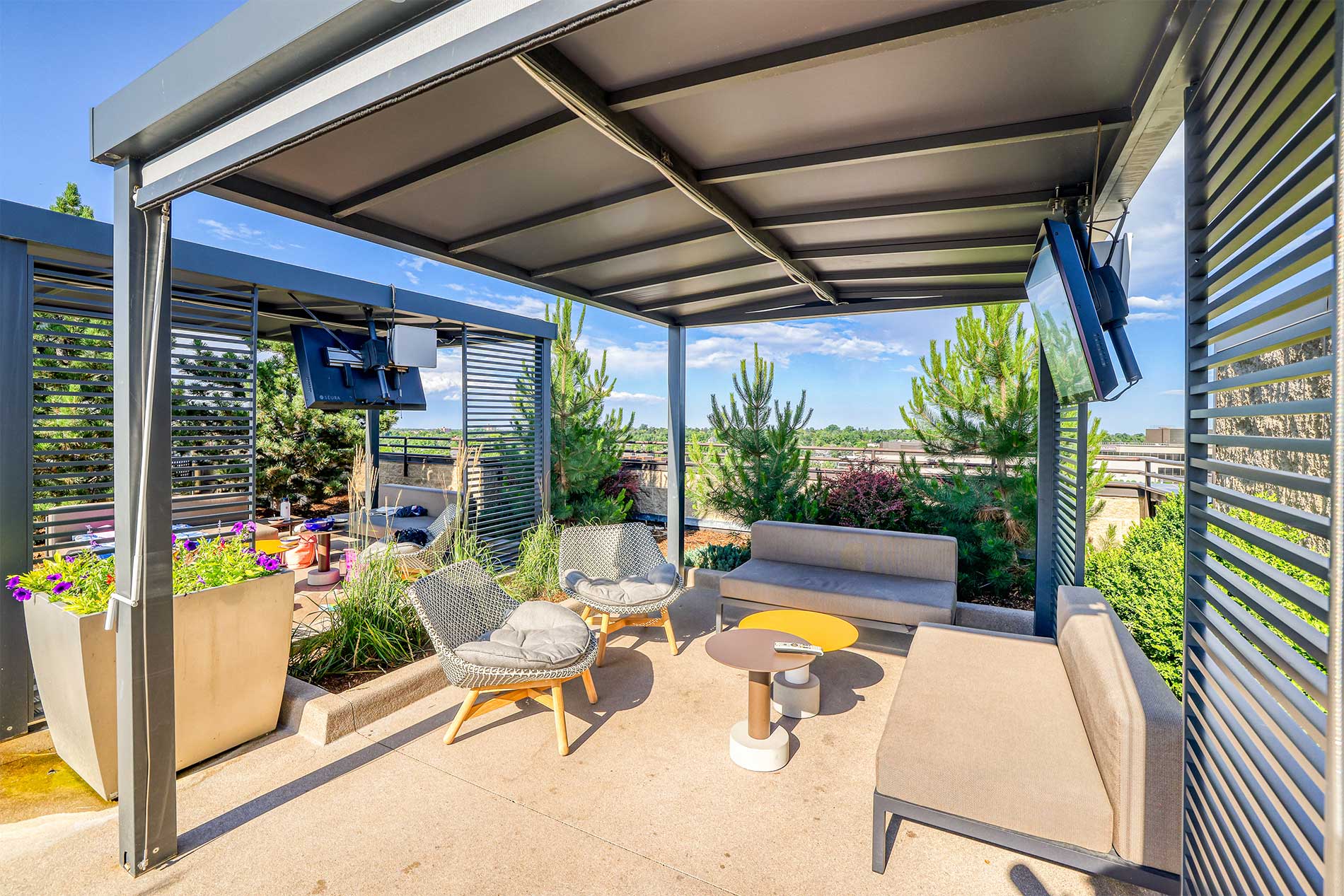 Steele Creek rooftop lounging chairs