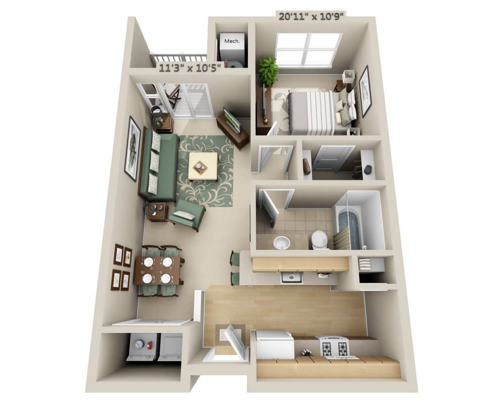 One Bedroom A1C