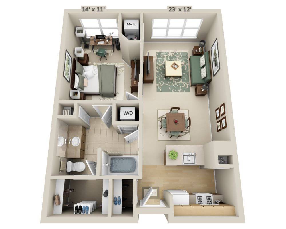 One Bedroom A1D