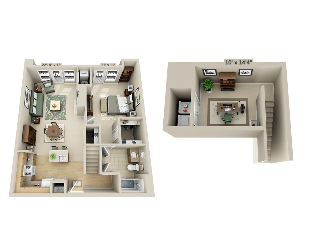 One Bedroom Loft A1EL