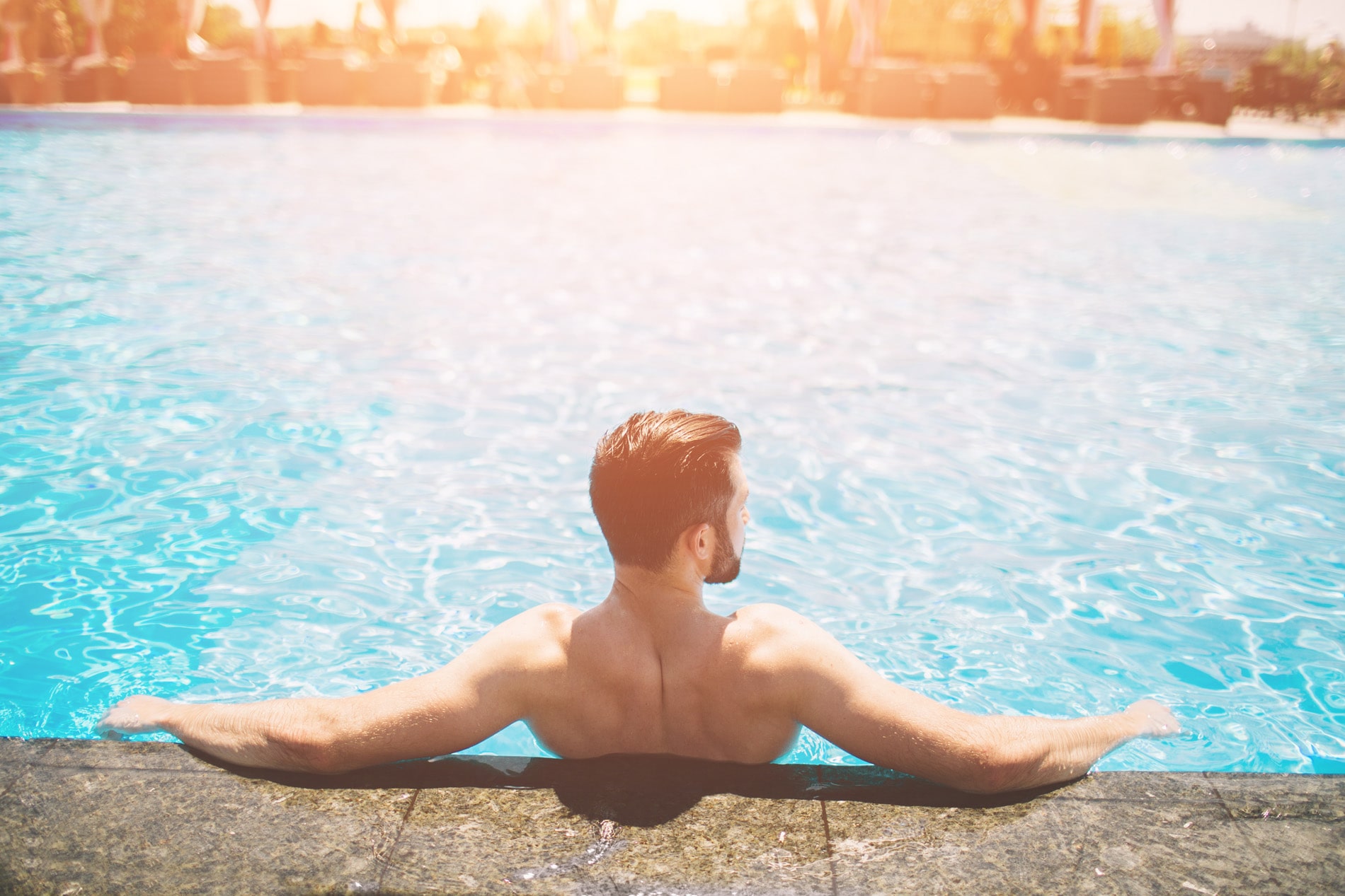 Man in pool