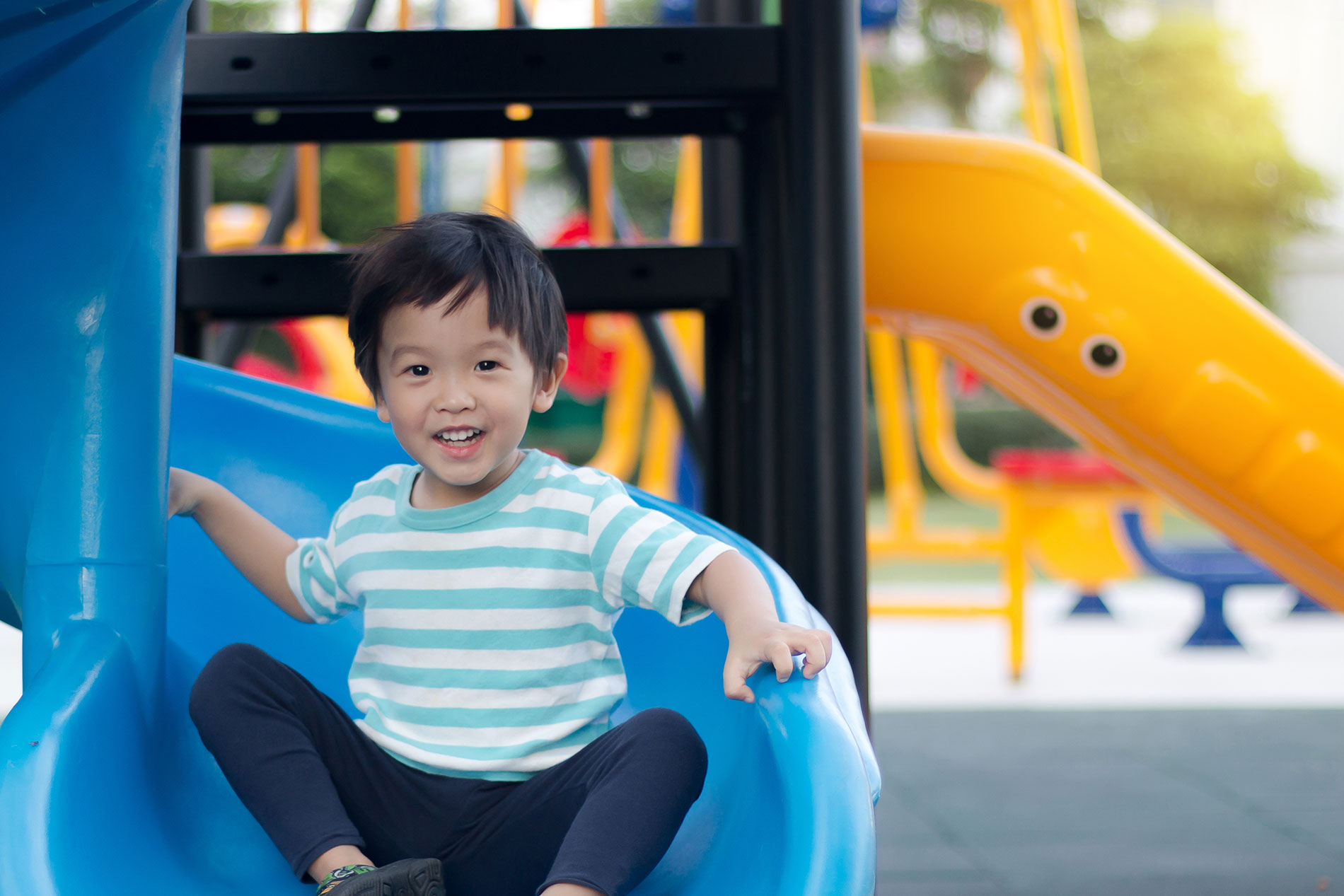 Kid on playground