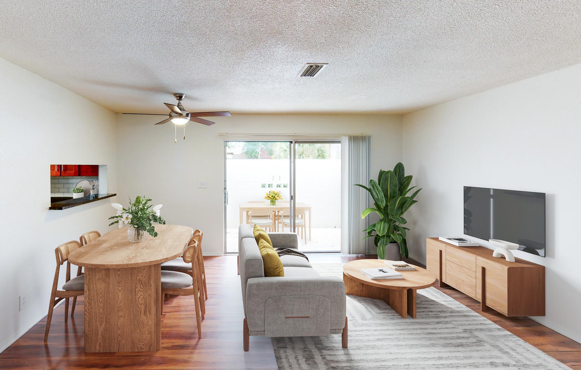 Summit West staged living room