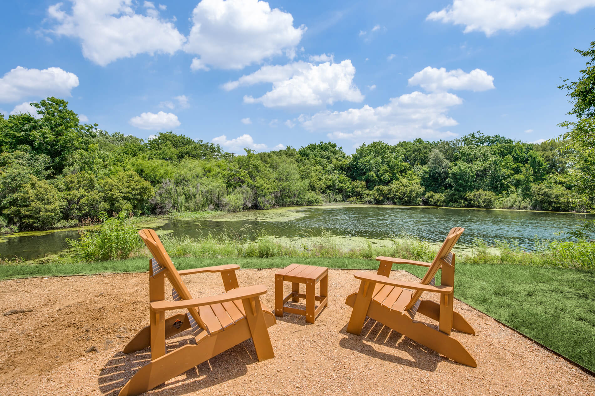 Canal seating area