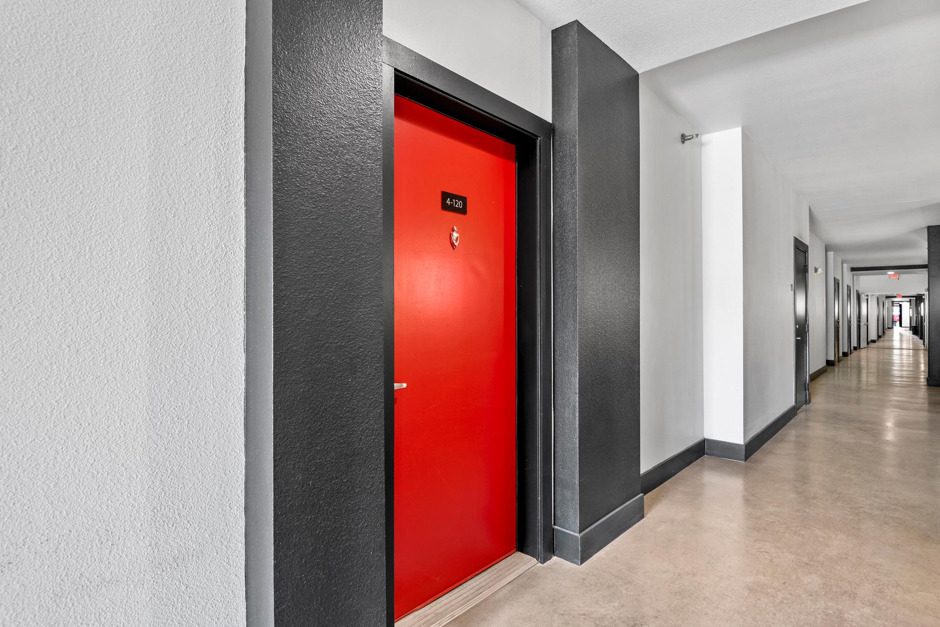 The Canal apartments red door unit exterior