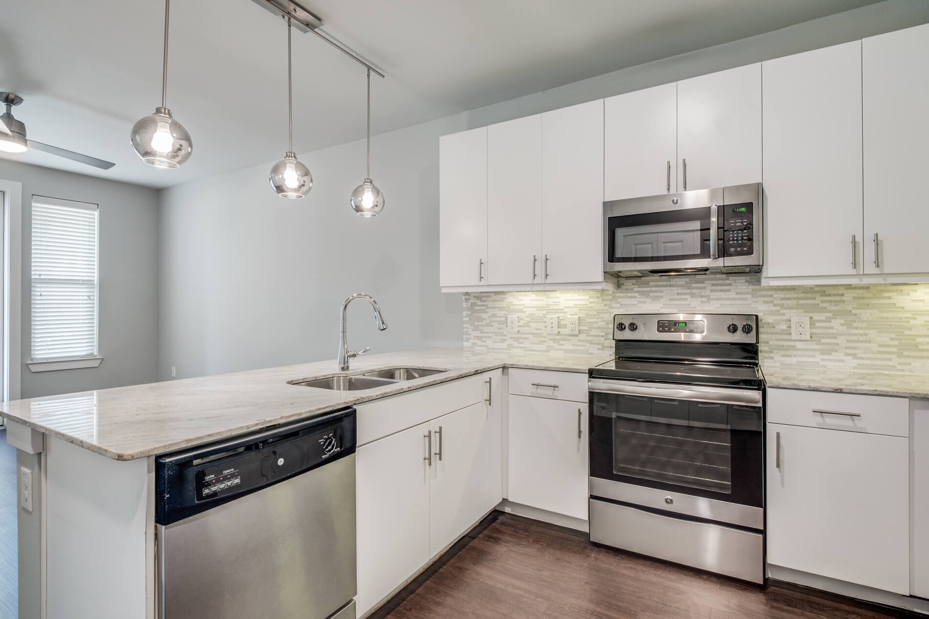 White finish Kitchen interior