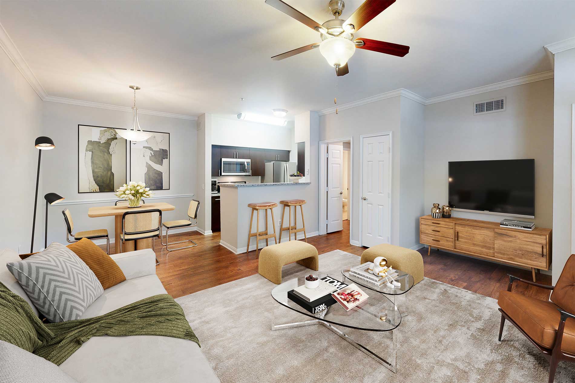 The Carriage Homes at Wyndham apartment living room