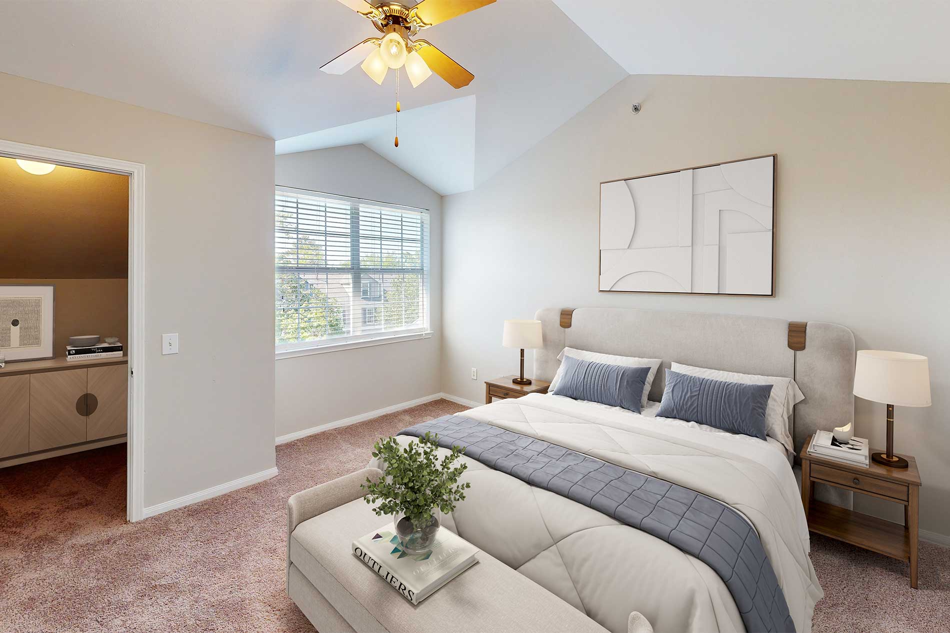 The Carriage Homes at Wyndham apartment bedroom