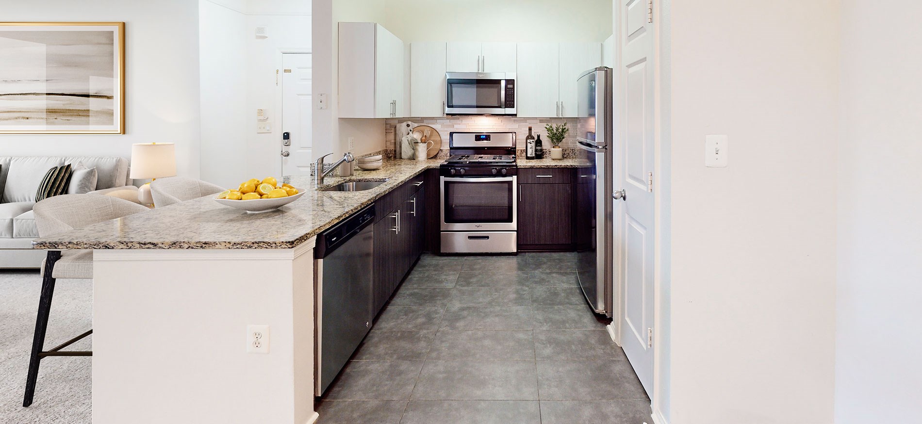 Courts At Dulles staged kitchen