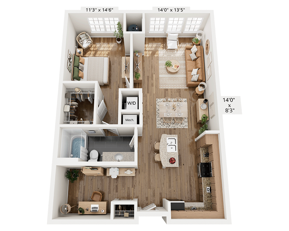 One Bedroom A1HD