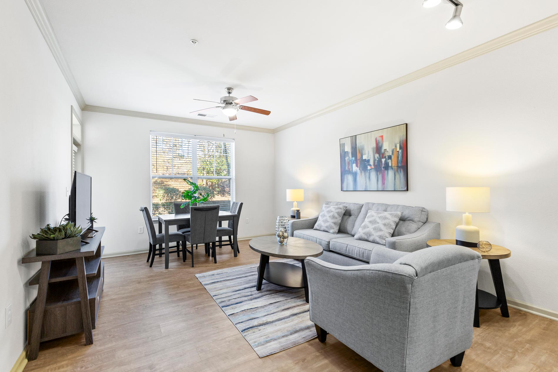 The Enclave staged living room