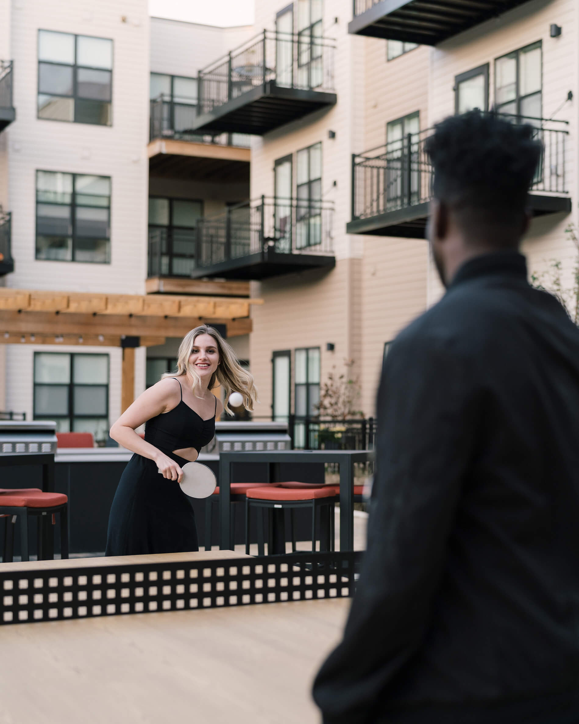 The George Man and Woman Play Ping Pong