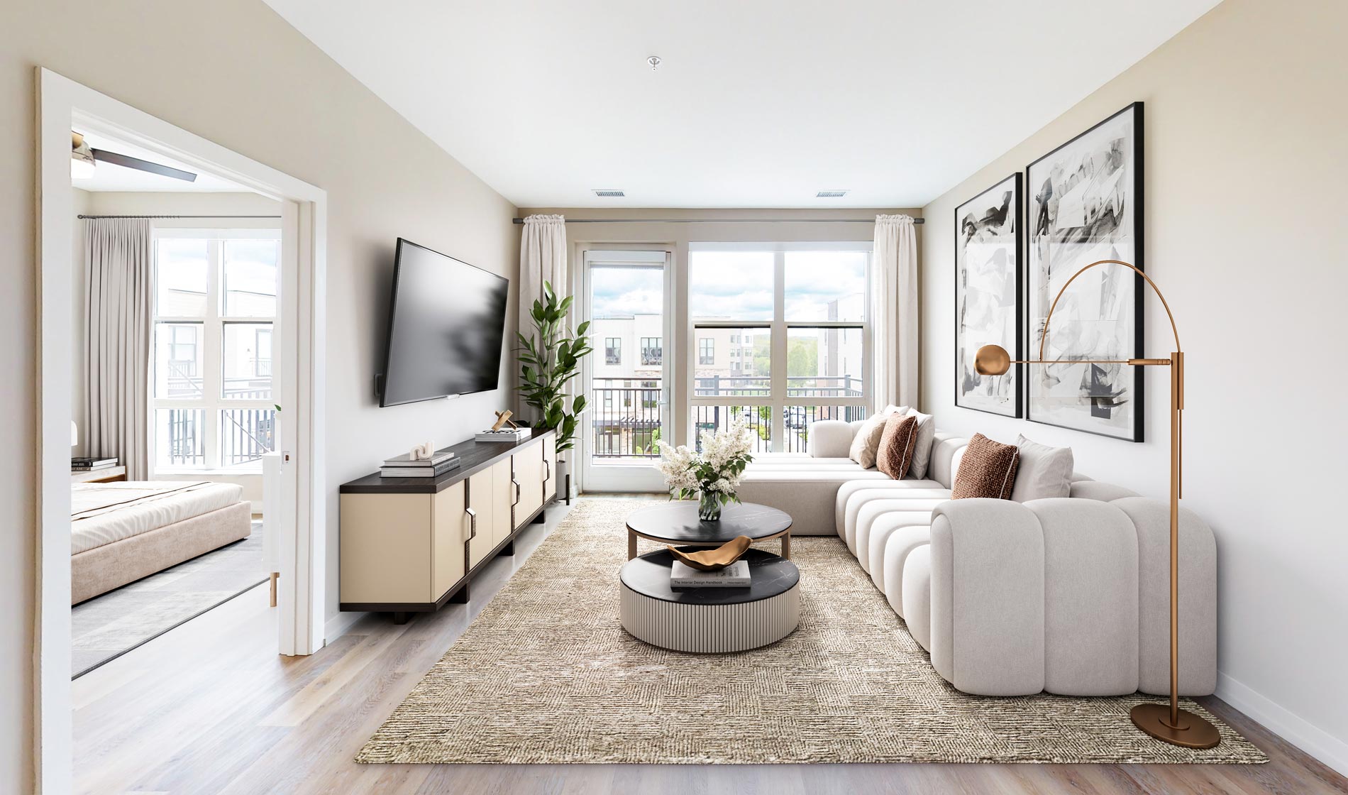 The George Staged living room