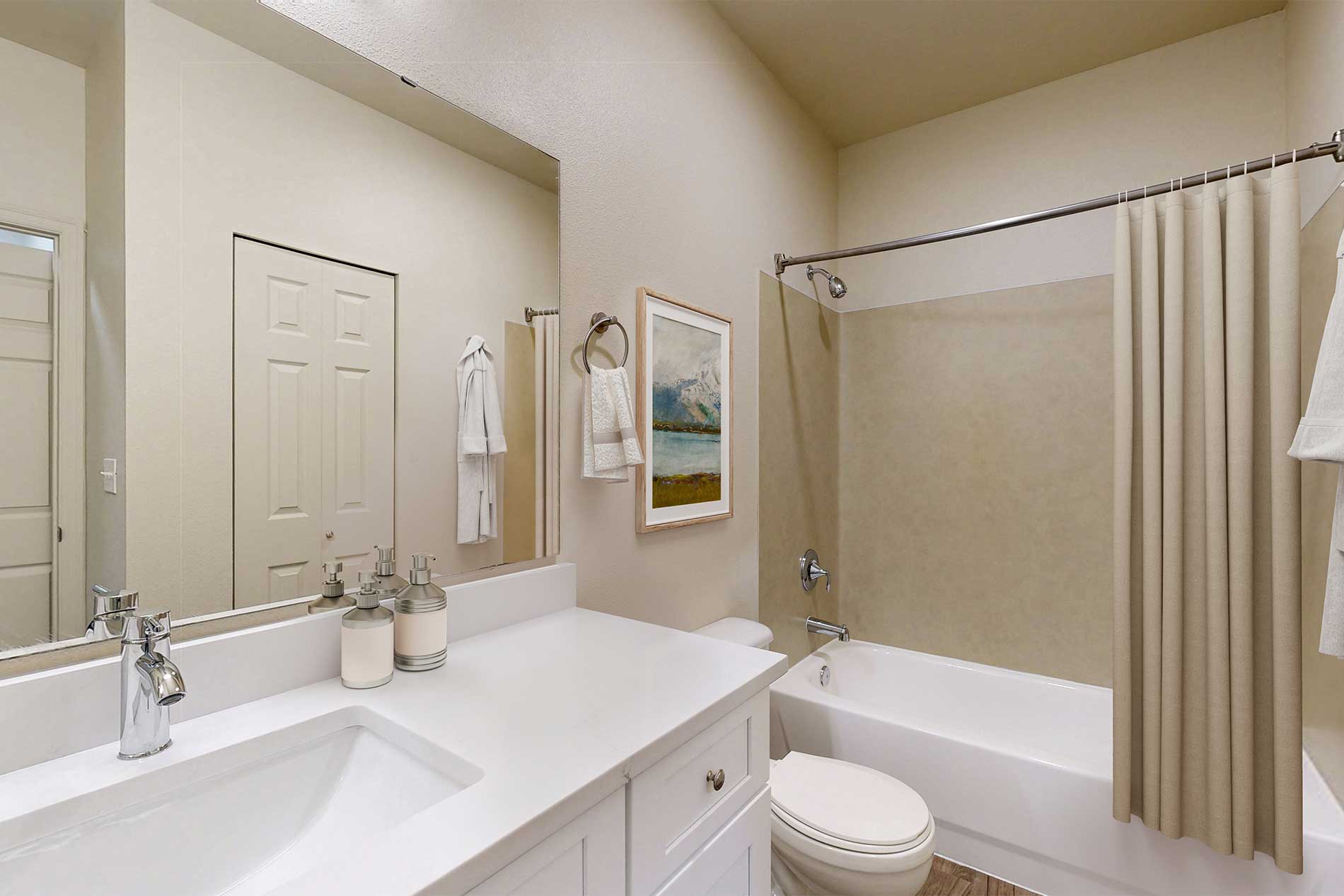 The Hawthorne apartment bathroom