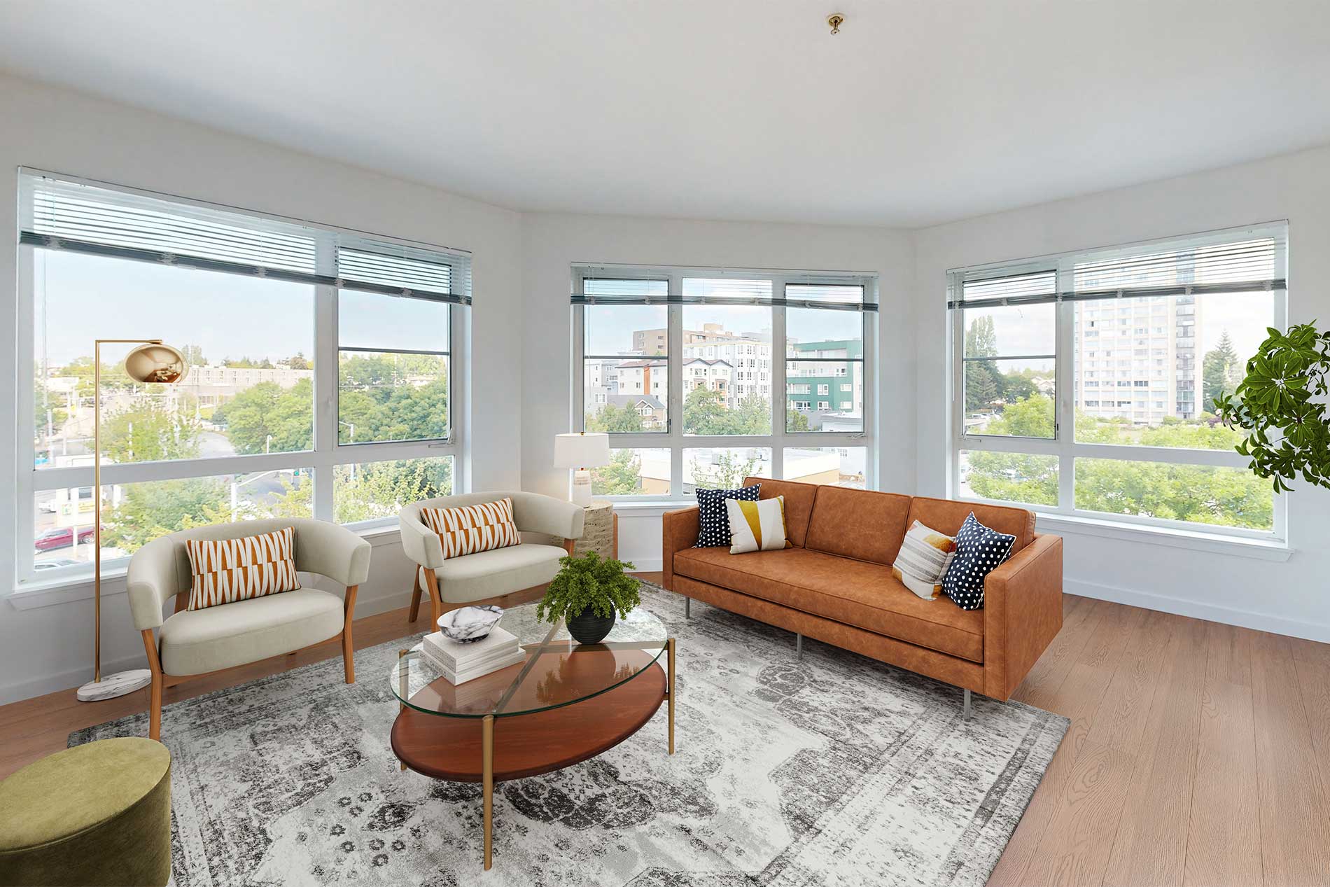 The Kennedy apartment living room