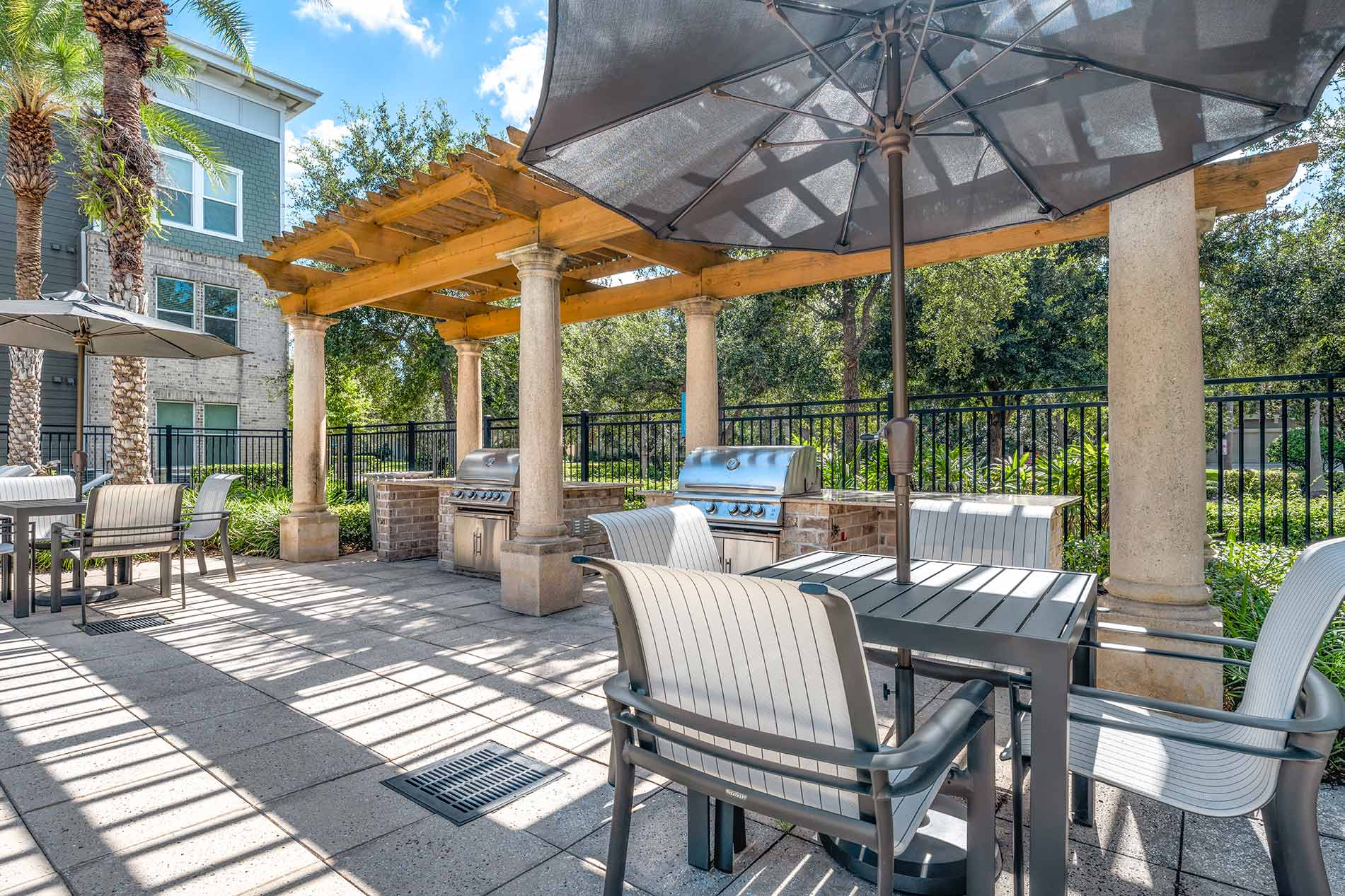 Preserve at Gateway pool grilling area