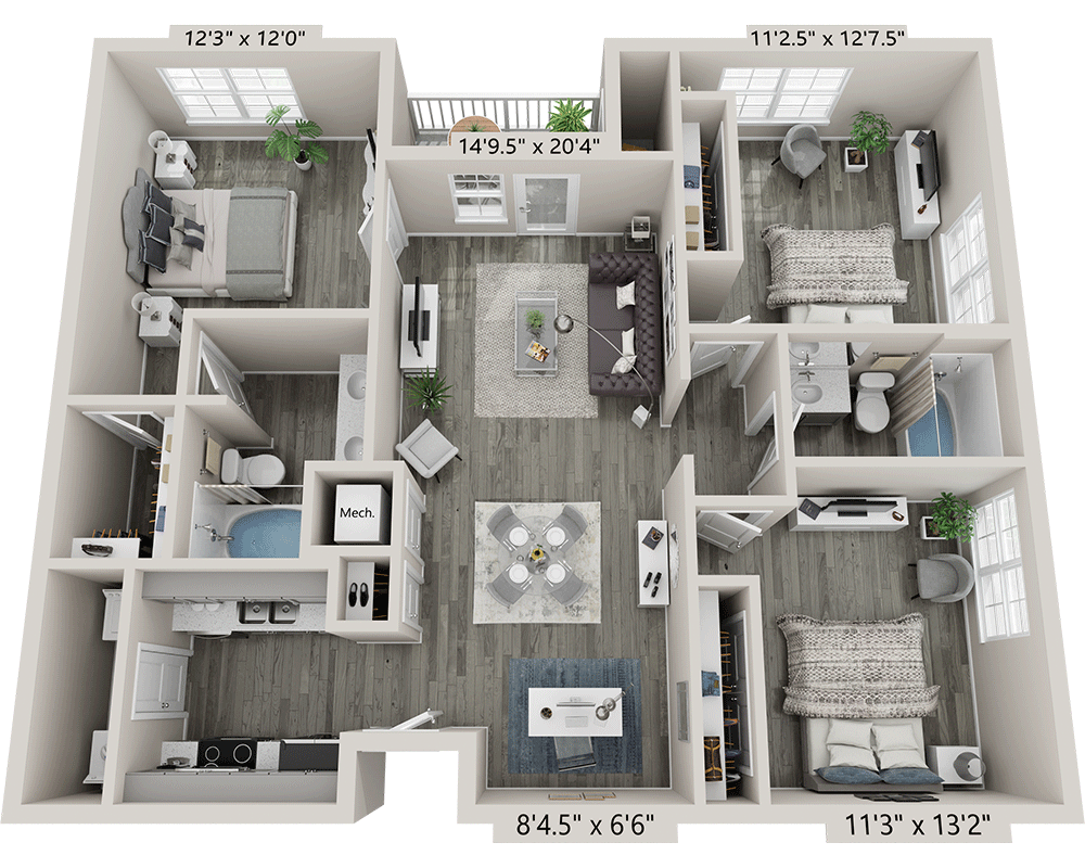 Three Bedroom C2C