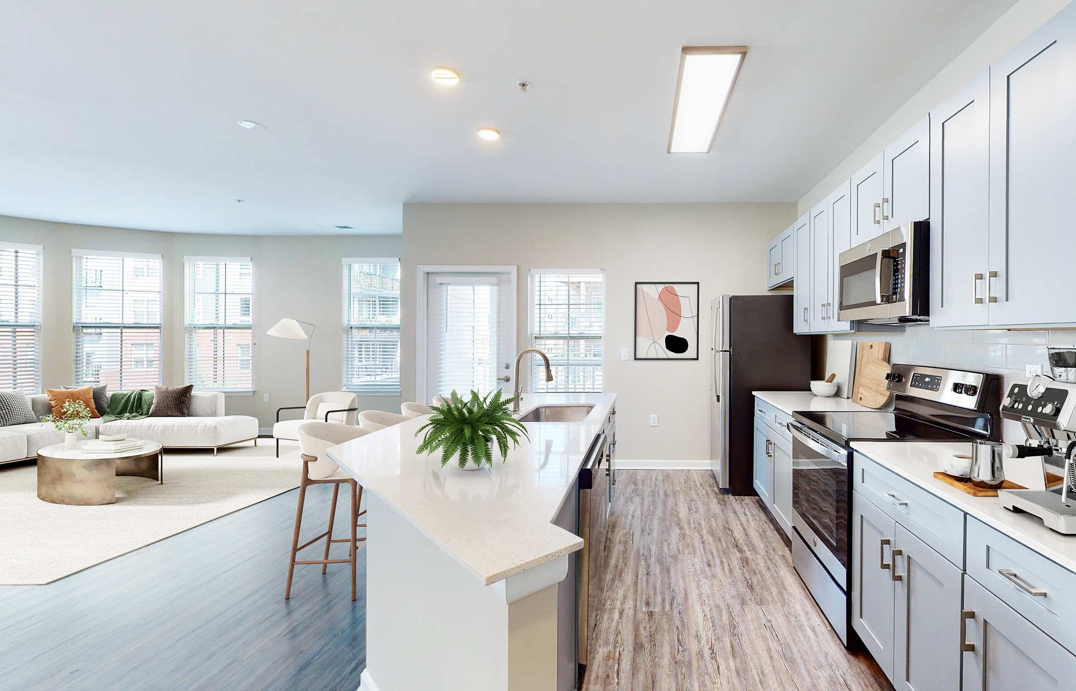 Quarters At Towson staged kitchen