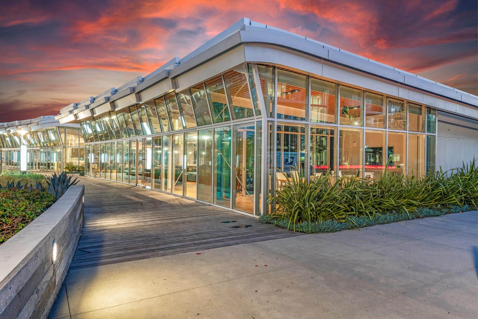 The Residences at Pacific City Clubhouse at Dusk