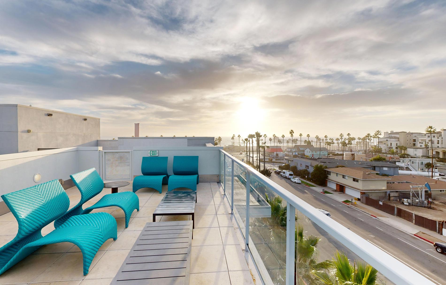 Residences at Pacific City rooftop deck