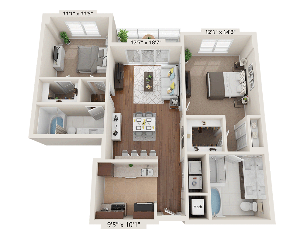 Two Bedroom B2A