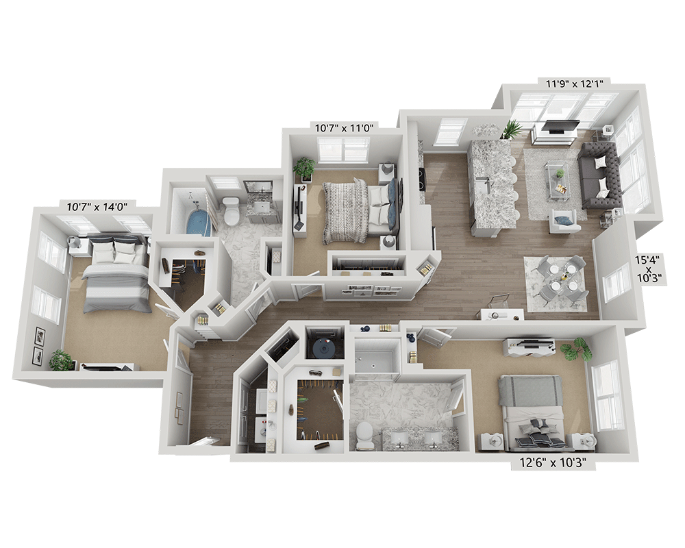 Three Bedroom C2A