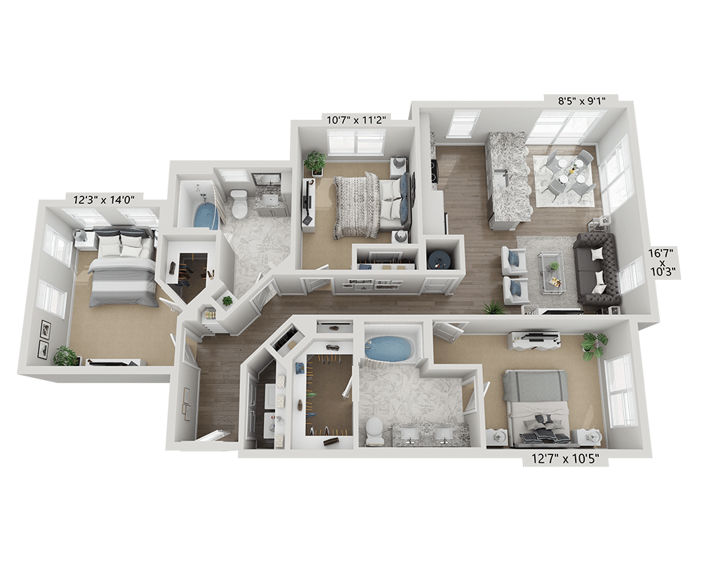 Three Bedroom C2C